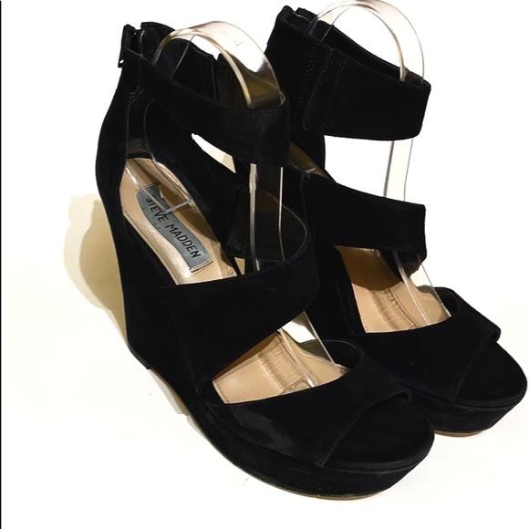 Steve Madden Shoes - Steve Madden Essex Leather Wedge Sandal Size 7.5